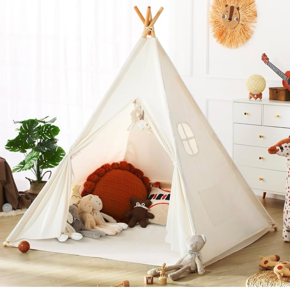 Cream Kids Teepee Tent